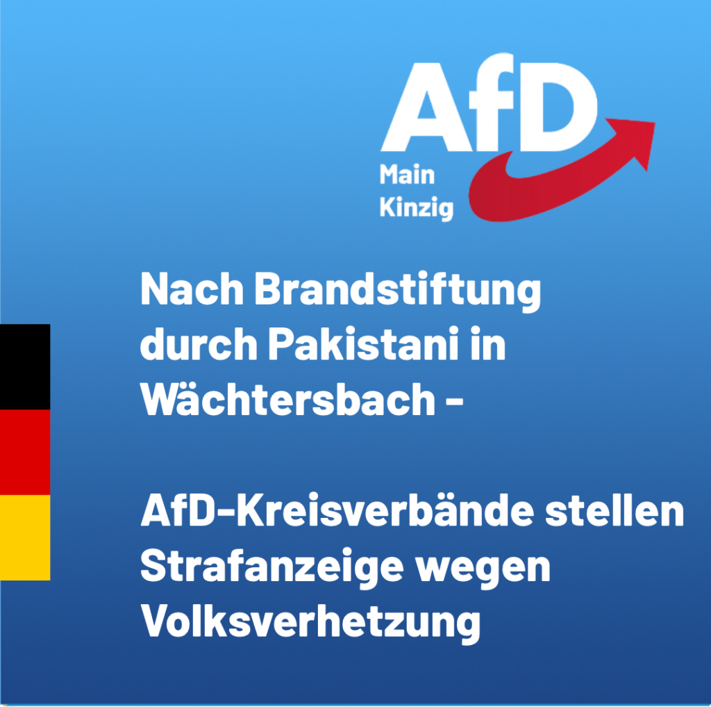 AfD-Kreisverbände stellen Strafanzeige wegen Volksverhetzung