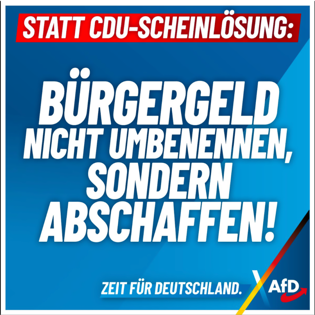 AfD Bürgergeld abschaffen