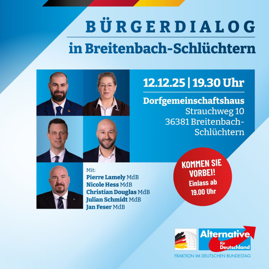 AfD Bürgerdialog Breitenbach-Schlüchtern 12. Dezember 2025