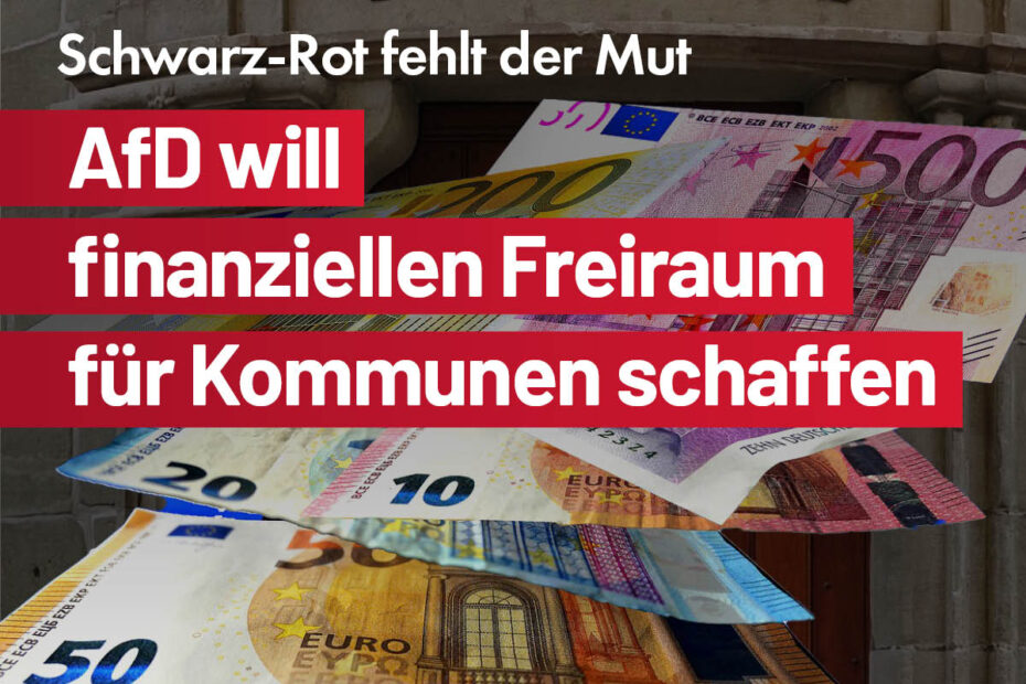 AfD will finanziellen Freiraum für Kommunen schaffen