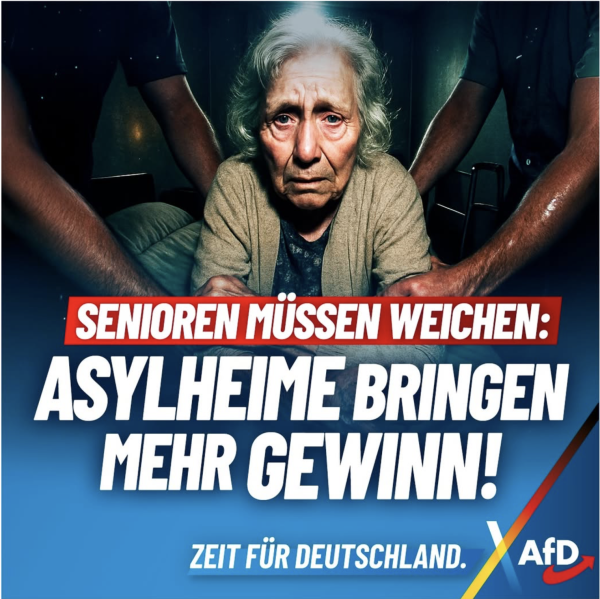 AfD - enioren müssen weichen – Asylheime bringen mehr Gewinn