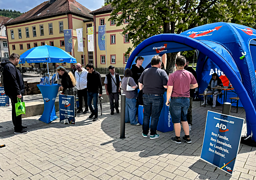 Info-Stand in Orb am 17. Februar 2025
